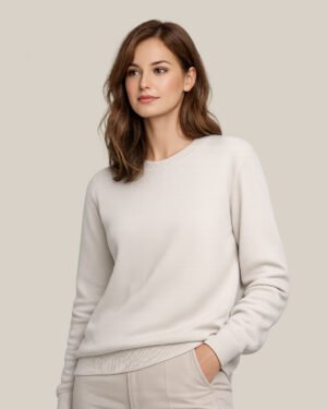 Women's Premium Minimalist Crew Neck Sweatshirt