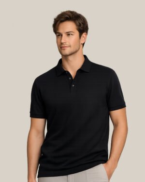Men's Premium Black Polo Shirt | Classic Fit | Black