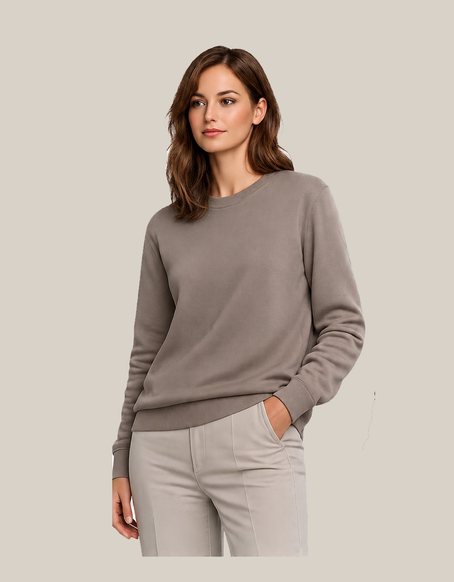 Women's Premium Minimalist Crew Neck Sweatshirt - Image 2