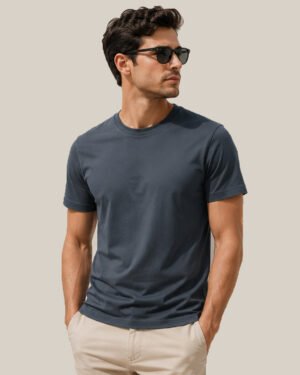Men's Premium Crew Neck T-Shirt | Dark Gray | 100% Cotton