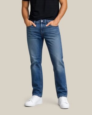 Classic Blue Slim Fit Denim Jeans for Men